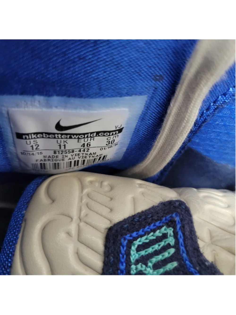 Nike Men's KD Trey 5 Basketball High-Top Blue Shoes #812558-442 Lace-Up Size 12